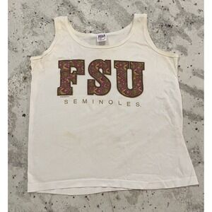 Florida State Unisex Sz M Tank Top Single Stich VTG 90s Sun Moon Bohemian Hippie